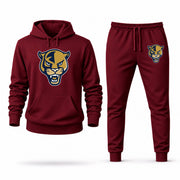 Men's Florida International Hoodie Joggers Set - Burgundy digital placement mockup