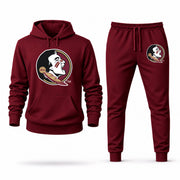 Men's Florida State Hoodie Joggers Set - Burgundy digital placement mockup