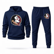 Men's Florida State Hoodie Joggers Set - Navy digital placement mockup