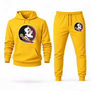 Men's Florida State Hoodie Joggers Set - Yellow digital placement mockup