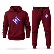 Men's Furman Hoodie Joggers Set - Burgundy digital placement mockup