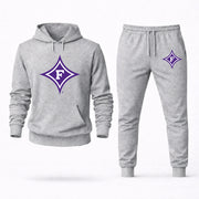 Men's Furman Hoodie Joggers Set - Grey digital placement mockup