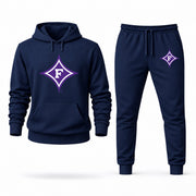 Men's Furman Hoodie Joggers Set - Navy digital placement mockup