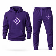 Men's Furman Hoodie Joggers Set - Purple digital placement mockup