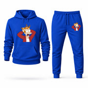 Men's Futurama Hoodie Joggers Set - Blue digital placement mockup