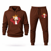 Men's Futurama Hoodie Joggers Set - Brown digital placement mockup