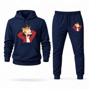 Men's Futurama Hoodie Joggers Set - Navy digital placement mockup