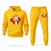 Men's Futurama Hoodie Joggers Set - Yellow digital placement mockup