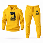 Men's Gambit Hoodie Joggers Set - Yellow digital placement mockup