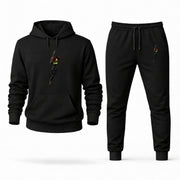 Men's Gamora Hoodie Joggers Set - Black digital placement mockup