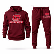 Men's GASGAS Hoodie Joggers Set - Burgundy digital placement mockup