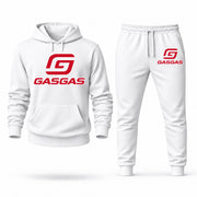 Men's GASGAS Hoodie Joggers Set - White digital placement mockup