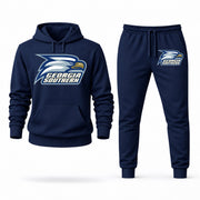 Men's Georgia Southern Hoodie Joggers Set - Navy digital placement mockup