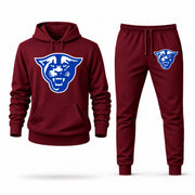 Men's Georgia State Hoodie Joggers Set - Burgundy digital placement mockup
