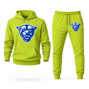 Men's Georgia State Hoodie Joggers Set - Lime Green digital placement mockup