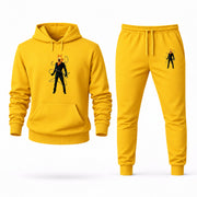 Men's Ghost Rider Hoodie Joggers Set - Yellow digital placement mockup