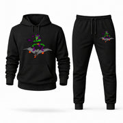 Men's Green Goblin Hoodie Joggers Set - Black digital placement mockup