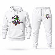 Men's Green Goblin Hoodie Joggers Set - White digital placement mockup