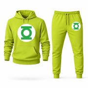 Men's Green Lantern Hoodie Joggers Set - Lime Green digital placement mockup