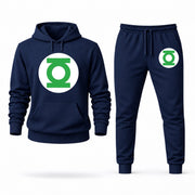 Men's Green Lantern Hoodie Joggers Set - Navy digital placement mockup