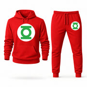 Men's Green Lantern Hoodie Joggers Set - Red digital placement mockup