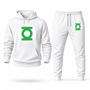 Men's Green Lantern Hoodie Joggers Set - White digital placement mockup