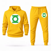 Men's Green Lantern Hoodie Joggers Set - Yellow digital placement mockup