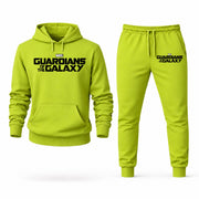 Men's Guardians of the Galaxy Hoodie Joggers Set - Lime Green digital placement mockup