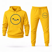 Men's Gudetama Hoodie Joggers Set - Yellow digital placement mockup