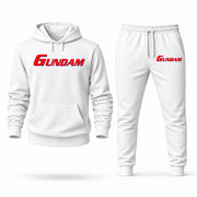 Men's Gundam Hoodie Joggers Set - White digital placement mockup