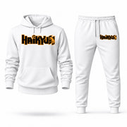 Men's Haikyu Hoodie Joggers Set - White digital placement mockup