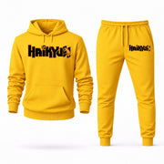 Men's Haikyu Hoodie Joggers Set - Yellow digital placement mockup