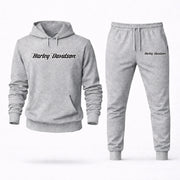 Men's Harley-Davidson Hoodie Joggers Set - Grey digital placement mockup
