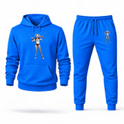 Men's Harley Quinn Hoodie Joggers Set - Azure digital placement mockup