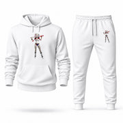 Men's Harley Quinn Hoodie Joggers Set - White digital placement mockup