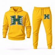 Men's Hawai'i Hoodie Joggers Set - Yellow digital placement mockup