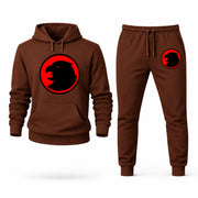 Men's Hawkgirl Hoodie Joggers Set - Brown digital placement mockup
