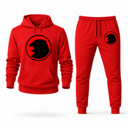 Men's Hawkgirl Hoodie Joggers Set - Red digital placement mockup