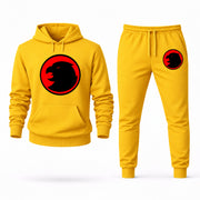 Men's Hawkgirl Hoodie Joggers Set - Yellow digital placement mockup
