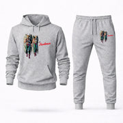 Men's Hawkman Hoodie Joggers Set - Grey digital placement mockup