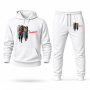 Men's Hawkman Hoodie Joggers Set - White digital placement mockup