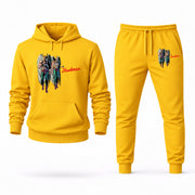 Men's Hawkman Hoodie Joggers Set - Yellow digital placement mockup