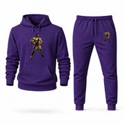 Men's Hercules Hoodie Joggers Set - Purple digital placement mockup