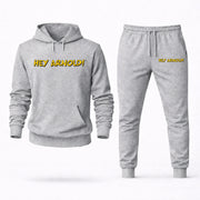 Men's Hey Arnold Hoodie Joggers Set - Grey digital placement mockup