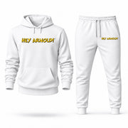Men's Hey Arnold Hoodie Joggers Set - White digital placement mockup