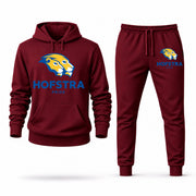 Men's Hofstra Hoodie Joggers Set - Burgundy digital placement mockup