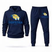 Men's Hofstra Hoodie Joggers Set - Navy digital placement mockup