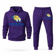 Men's Hofstra Hoodie Joggers Set - Purple digital placement mockup
