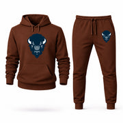 Men's Howard Hoodie Joggers Set - Brown digital placement mockup