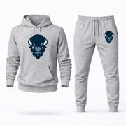 Men's Howard Hoodie Joggers Set - Grey digital placement mockup